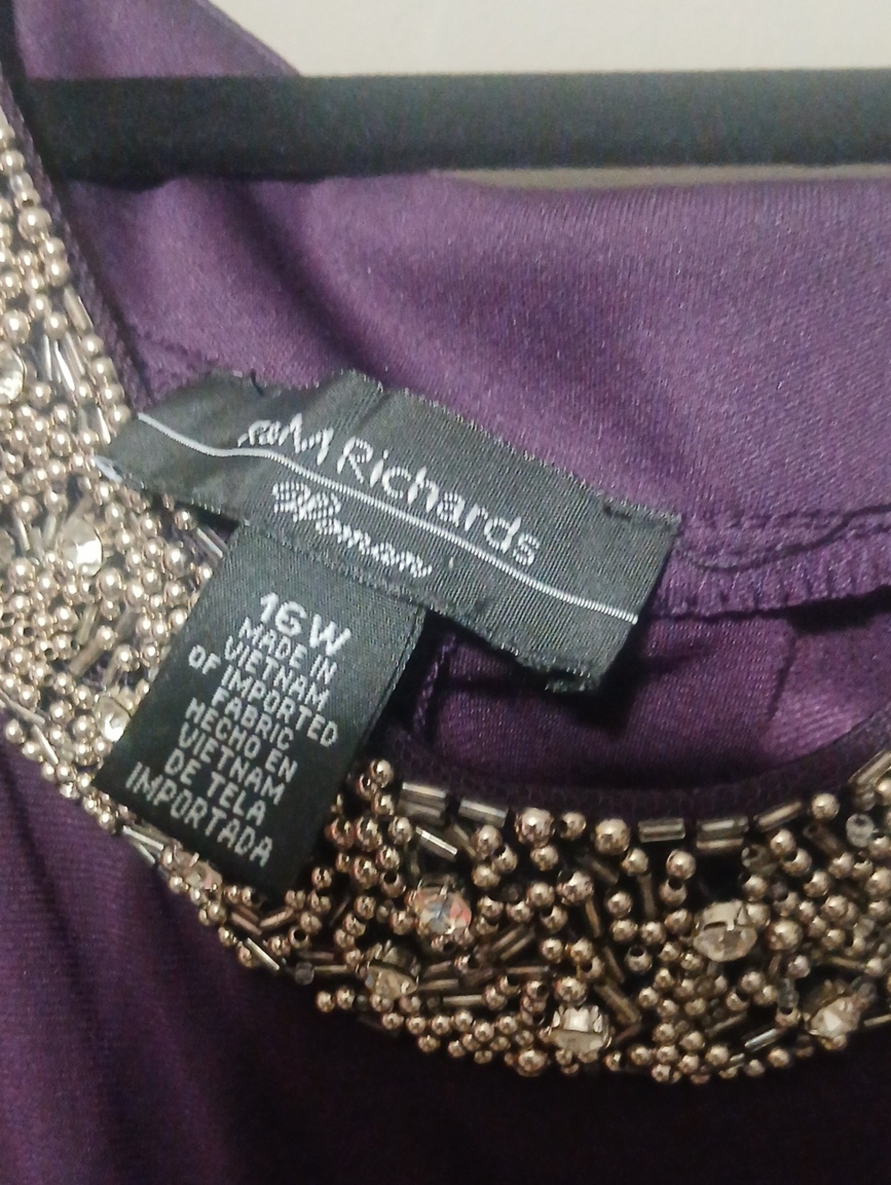 Purple Embellished Neck Sleeveless Dress with Matching Jacket - Picture 5 of 12